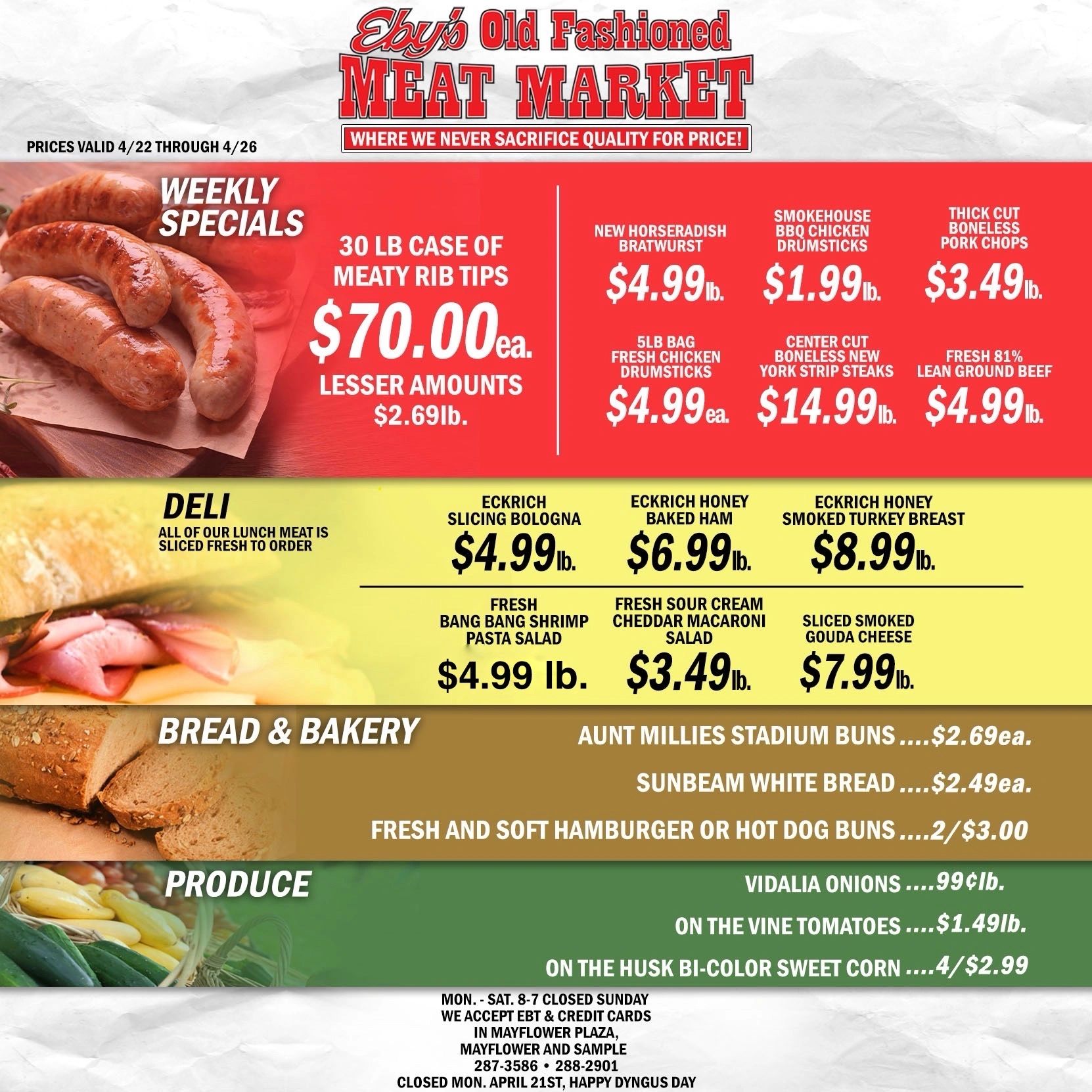 Eby s old fashion meat market fresh and delicious meat